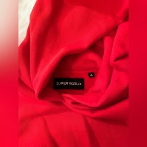 Aritzia red superworld hoodie size M